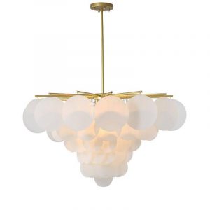 éclairage de suspension Crystal blanc